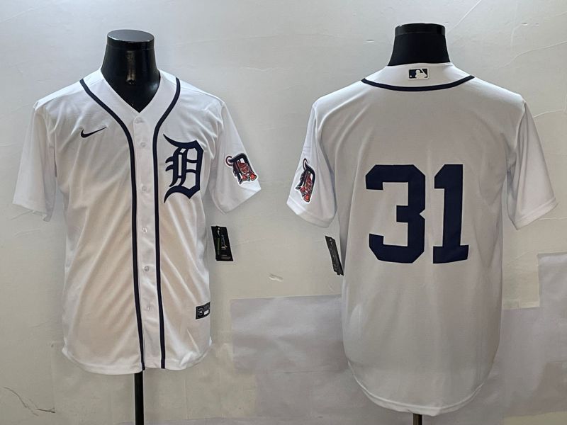 Men Detroit Tigers #31 No Name White Game 2025 Nike MLB Jersey style 1